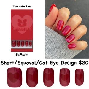 Red Aspen Keepsake Kina Acrylic Nail Dashes